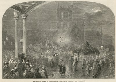 Borough Market, London, på julafton av George Haydock Dodgson