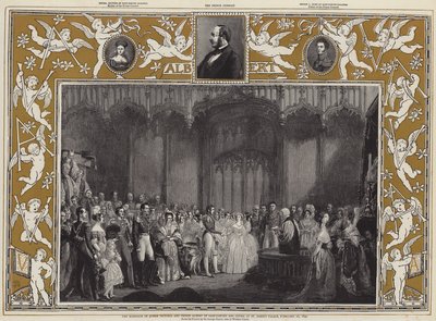 Drottning Victorias och prins Alberts äktenskap av Saxe-Coburg och Gotha vid St James