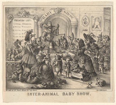 Babyshow mellan djur av George Hayward