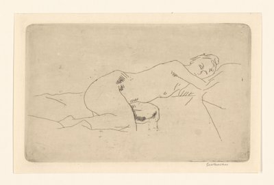 Liggande Kvinna Naken av George Hendrik Breitner (signed by artist)