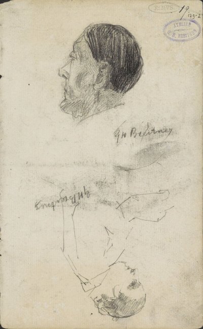 Två figurstudier av George Hendrik Breitner (signed by artist)