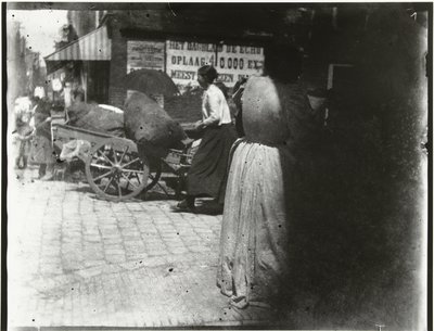 Aktivitet i Houtkopersdwarsstraat och Jodenbreestraat i Amsterdam av George Hendrik Breitner