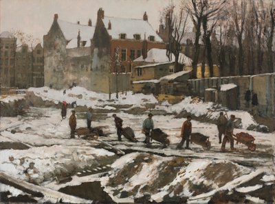 Byggarbetsplats i Amsterdam av George Hendrik Breitner