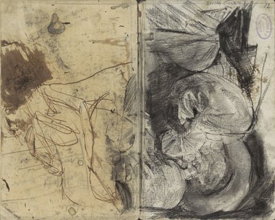 En drickande man i 1600-talskläder och en sittande man av George Hendrik Breitner