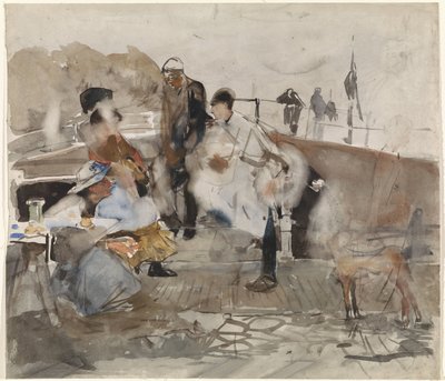 Företag på en båt av George Hendrik Breitner