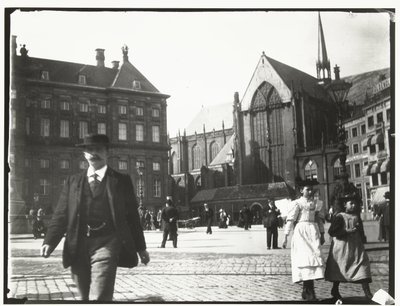 Utsikt över dammen i Amsterdam av George Hendrik Breitner