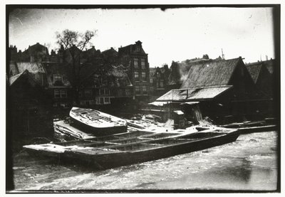 Vy över ett varv på Prinseneiland i Amsterdam av George Hendrik Breitner
