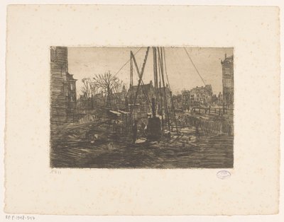 Pålarbete i Raadhuisstraat i Amsterdam av George Hendrik Breitner