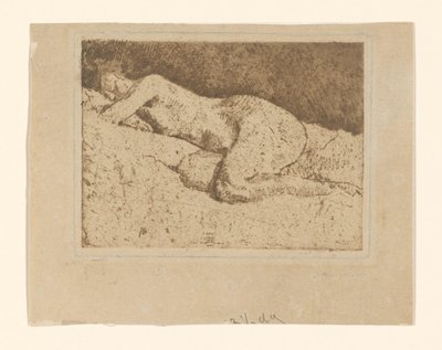 Liggande Kvinna Naken av George Hendrik Breitner