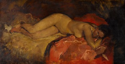 Liggande naken, ca 1887 av George Hendrik Breitner