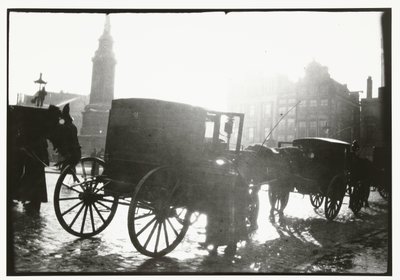Vagnar på Dam-torget i Amsterdam av George Hendrik Breitner
