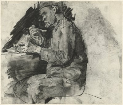 Soldat som sitter och äter av George Hendrik Breitner