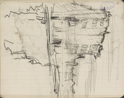 Stadsbild, möjligen Amsterdam av George Hendrik Breitner