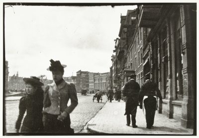 Gatuvy från Rokin i Amsterdam av George Hendrik Breitner