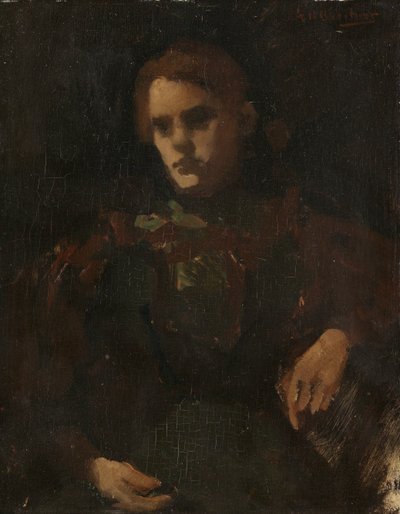 Studera efter modellen (Geesje Kwak?) av George Hendrik Breitner