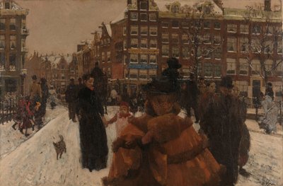 Singelbron vid Paleisstraat i Amsterdam Bron över Singel vid Paleisstraat, Amsterdam av George Hendrik Breitner