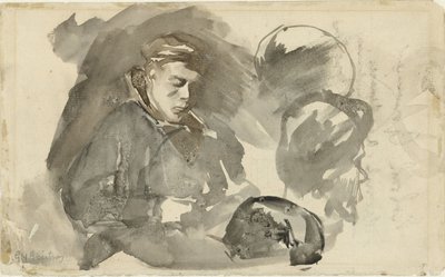 sittande pojke av George Hendrik Breitner