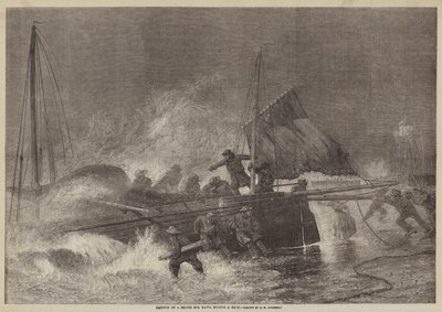 Launch of a North Sea Yawl during a Gale  av George Henry Andrews