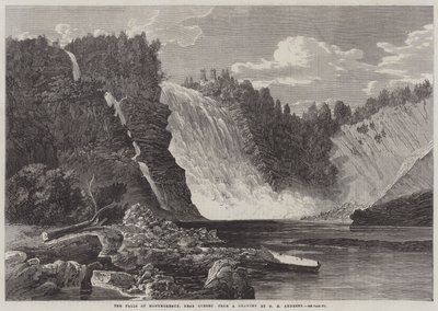 Vattenfallen i Montmorency, nära Quebec av George Henry Andrews
