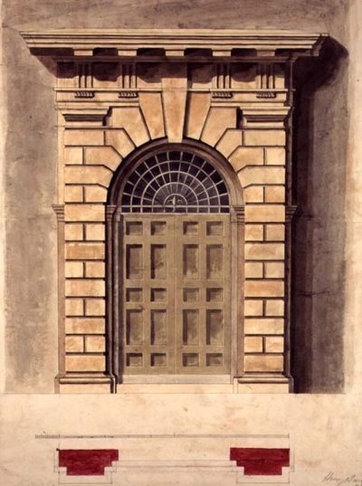 Design för en Palladian Door Surround av George Henry Bailey