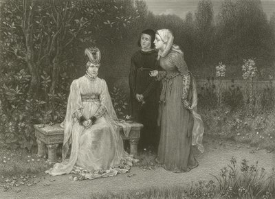 Drottning Isabella och hennes damer av George Henry Boughton