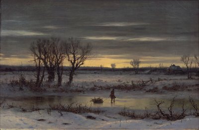 Winter Twilight Near Albany, 1858 (olja på linne) av George Henry Boughton