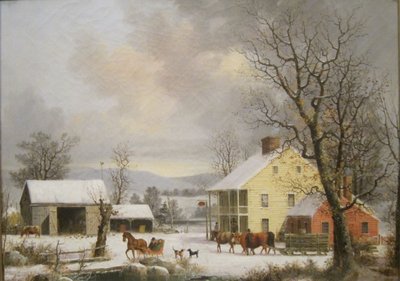 Vinter på landet (1857) av George Henry Durrie