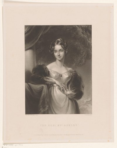 Porträtt av Maria Anne Ashley Hon. Mrs Ashley (titel på objekt) av George Henry Phillips