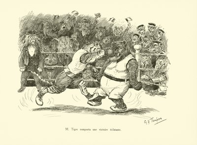 M Tigre vann en överväldigande seger (litografi) av George Henry Thompson