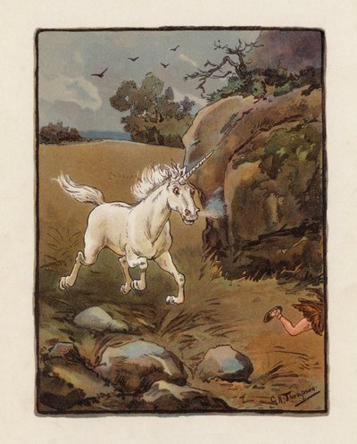 Enhörningen (färglitografi) av George Henry Thompson