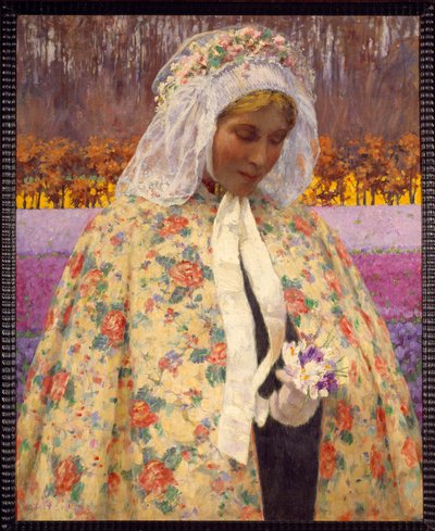La Mariie-målning av George Hitchcock (1850-1913) (ec.amer) 1906 privat samling av George Hitchcock