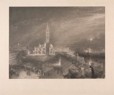 Markusplatsen, Venedig - Julia och hennes sjuksköterska av George Hollis