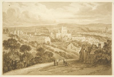 Bristol från Clifton Wood (penna och akvarell på papper) av George Holmes