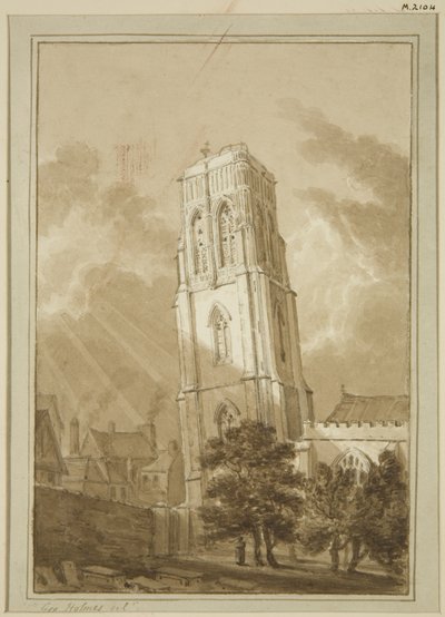 Temple Church (penna och akvarell på papper) av George Holmes