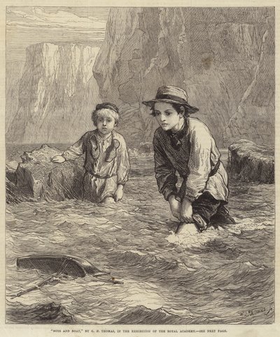 Pojkar och båt av George Housman Thomas