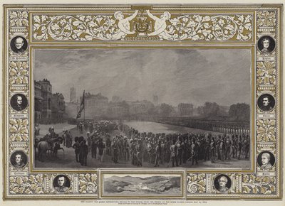 Hennes Majestät Drottningen delar ut medaljer till hjältarna från Krim på Horse Guards Parade, 21 maj 1855 av George Housman Thomas