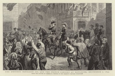 Kejsar Napoleon III och prinsgemalen i Boulogne, 7 september 1854 av George Housman Thomas
