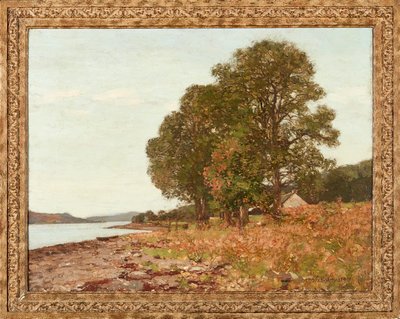 By the Edge of the Loch, Autumn (olja på duk) av George Houston
