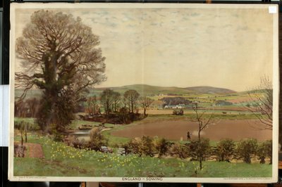 England - Sådd, från serien "The Home Countries First" (färg litho) av George Houston