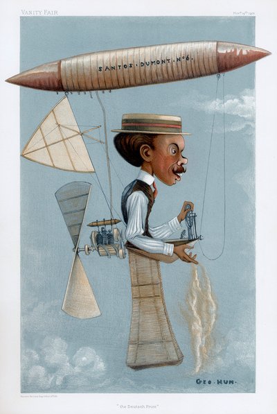 Alberto Santos-Dumont, brasiliansk flygpionjär, 1901 av George Hum