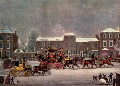 Närmar sig julen, 1800-talet 1927. av George Hunt