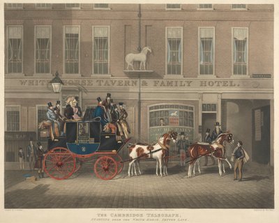 Coaching: The Cambridge Telegraph, Starting from the White Horse av George Hunt
