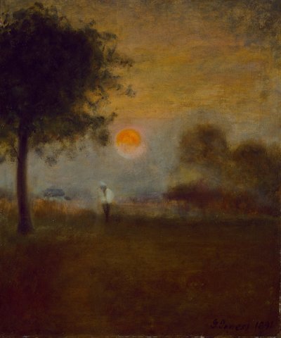 Månens uppgång, 1891. av George Inness