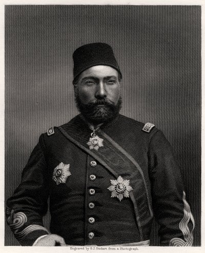Osman Nuri Pasha, fältmarskalk av det osmanska riket, 1800-talet av George J. Stodart