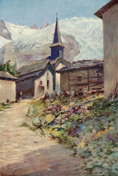 The Village of Tour (färg litho) av George Jackson Flemwell