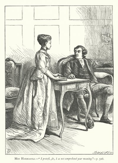 Illustration för She Stoops To Conquer (gravyr) av George John Pinwell