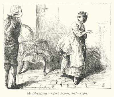 Illustration för She Stoops To Conquer (gravyr) av George John Pinwell