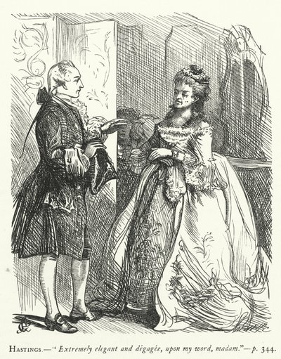 Illustration för She Stoops To Conquer (gravyr) av George John Pinwell
