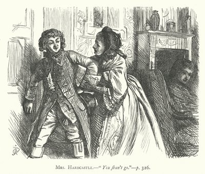 Illustration för She Stoops To Conquer (gravyr) av George John Pinwell
