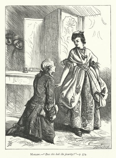 Illustration för She Stoops To Conquer (gravyr) av George John Pinwell